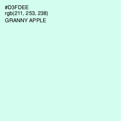 #D3FDEE - Granny Apple Color Image
